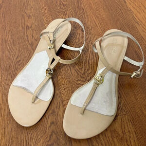 Michael Kors Women’s Nora‎ Wedge Nude Patent Sandals